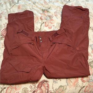 The North Face Men's Brick Rust Red Snow Pants Ski Pant size Medium Long Tall
